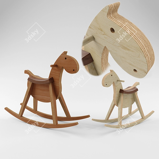 Sixay Furniture Paripa Rocking Horse 3D model image 1