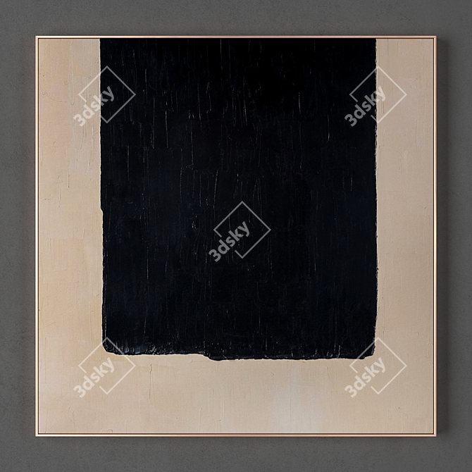 Modern Framed Art Collection: 1 Frame, 1000x1000mm, High-res Textures 3D model image 1