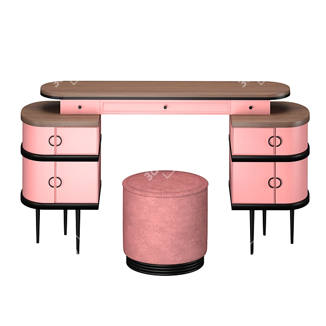 Zelda Vanity Table Set 3D model image 3