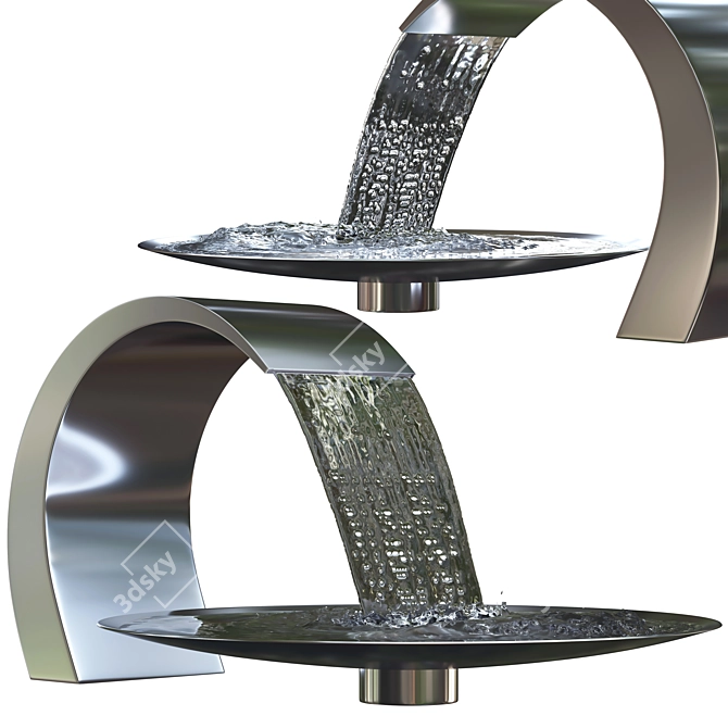 Stainless Steel Oasis Fountain 3D model image 1