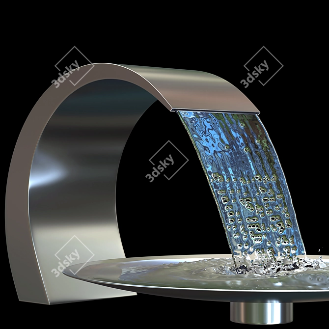 Stainless Steel Oasis Fountain 3D model image 2