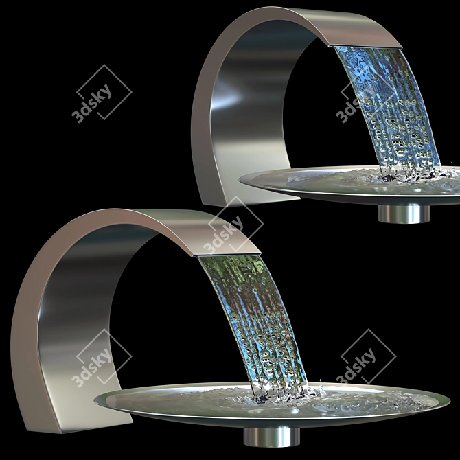 Stainless Steel Oasis Fountain 3D model image 4