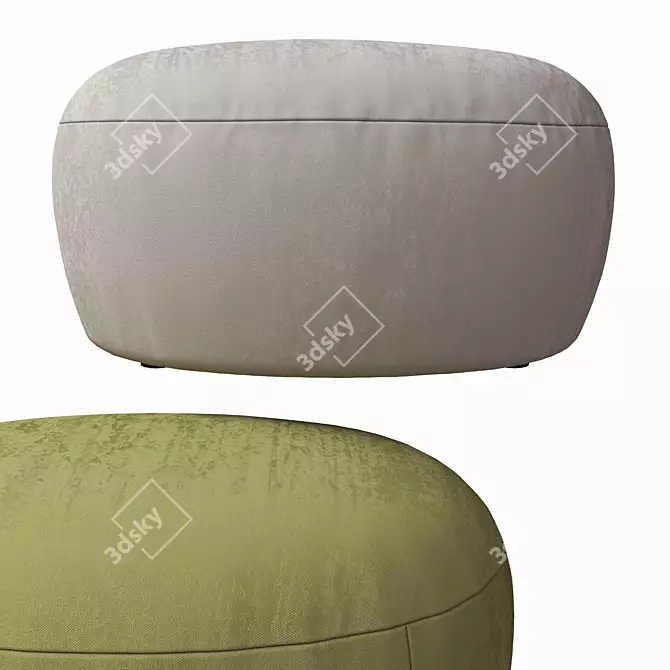 Elegant Nuage Ottoman by Pierre Augustin Rose 3D model image 4