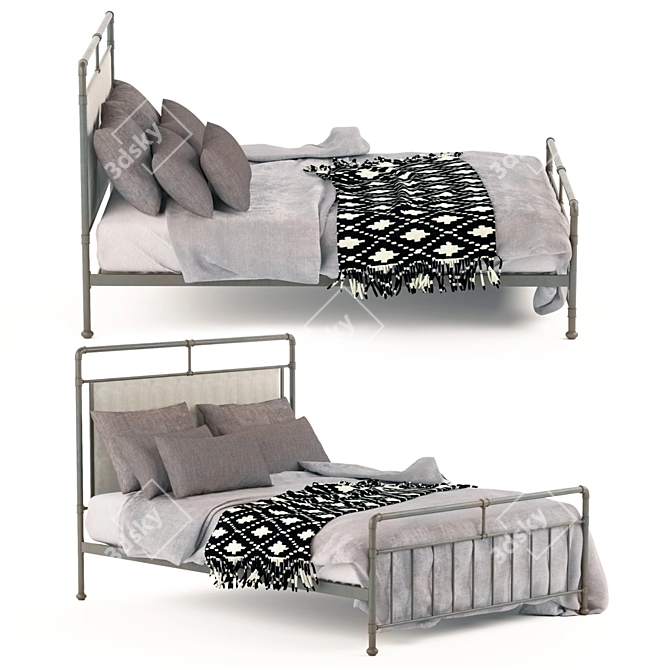 Sturdy Scaffold Bed: Sleep Elevated 3D model image 1