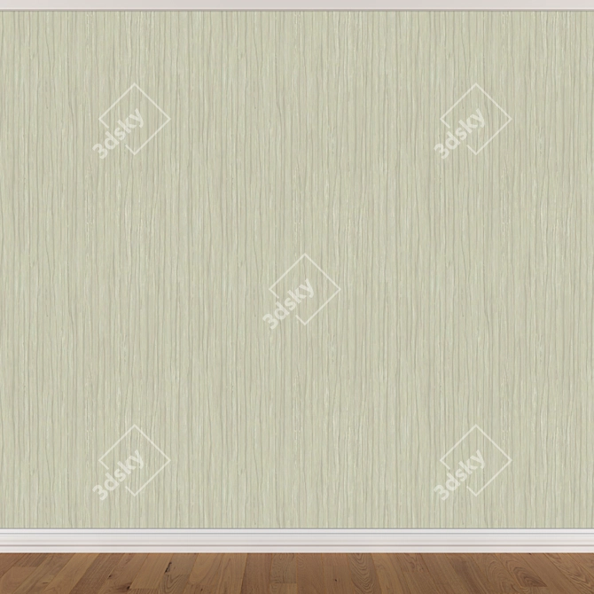 Seamless Wallpaper Set: 3 Distinct Colors 3D model image 3