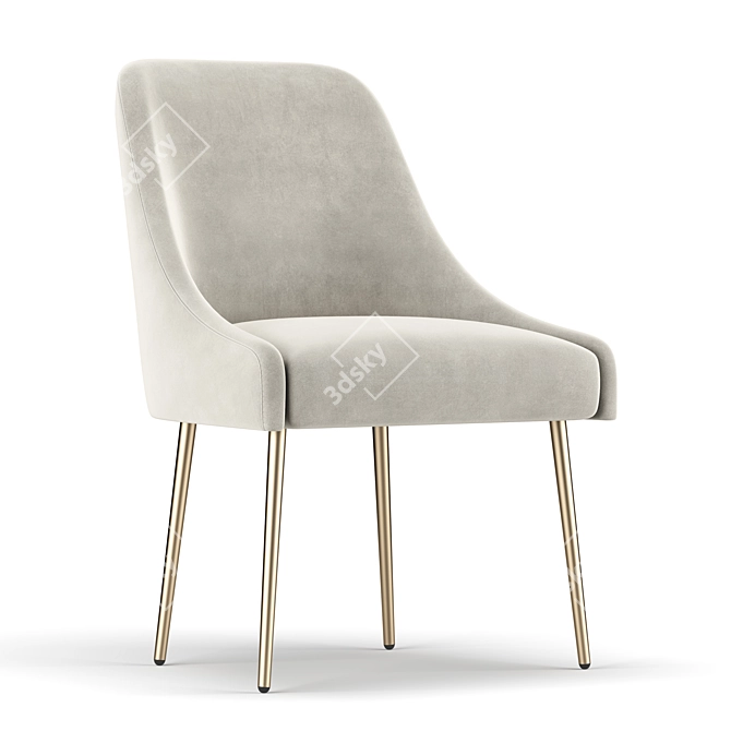 Elegant Elowen Chair 3D model image 3