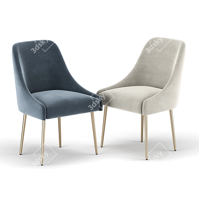 Elegant Elowen Chair 3D model image 4