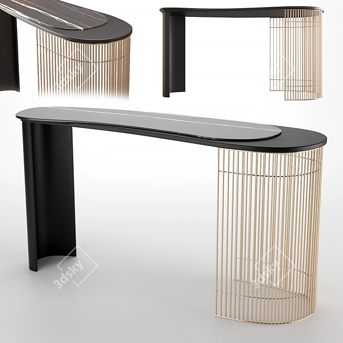 Elegant Castelo Console: Stylish & Functional 3D model image 1