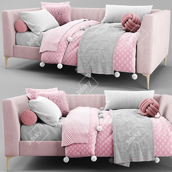 Elegant Avalon Channel Daybed 3D model image 3