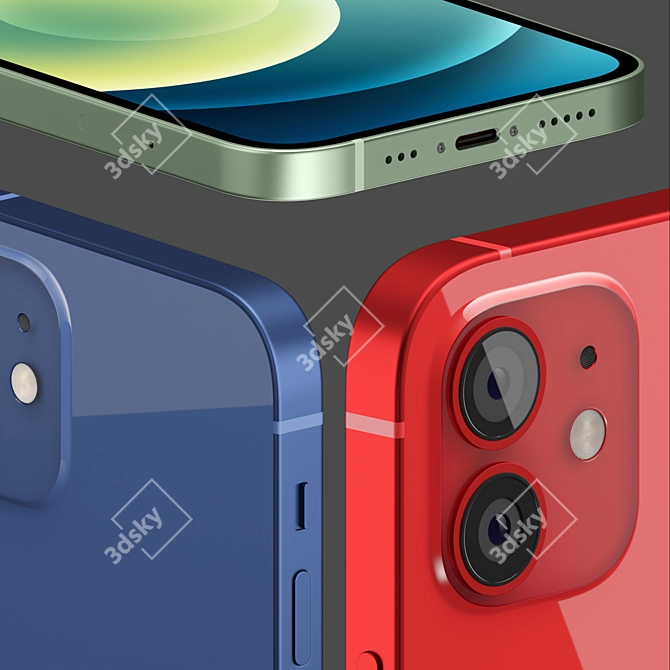 Sleek Apple iPhone 12: Revolutionary Design 3D model image 3