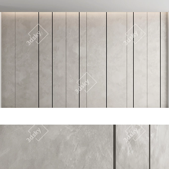 Decorative Wall Panel Set 3D model image 2