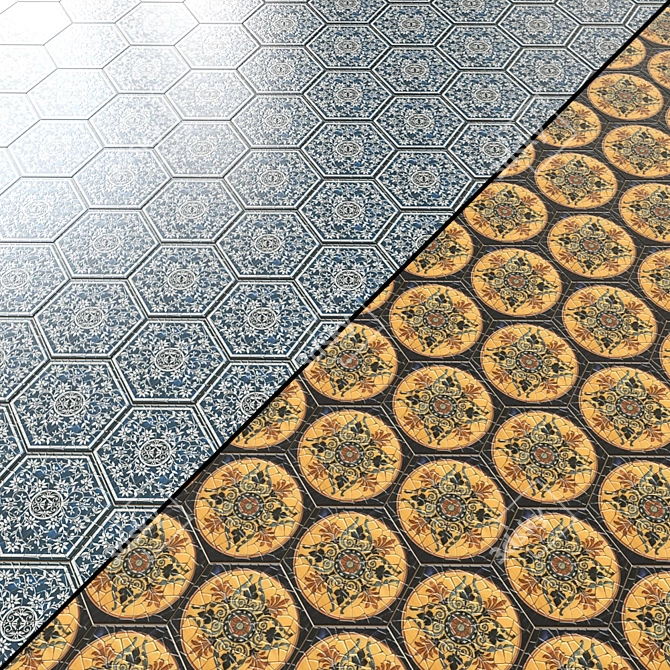 Park Guell Kerama Marazzi: Elegant 29x33.4 cm Tiles 3D model image 4
