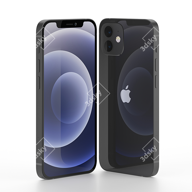 Ultimate Apple iPhone 12 Collection: Real Scale, Official Colors 3D model image 7
