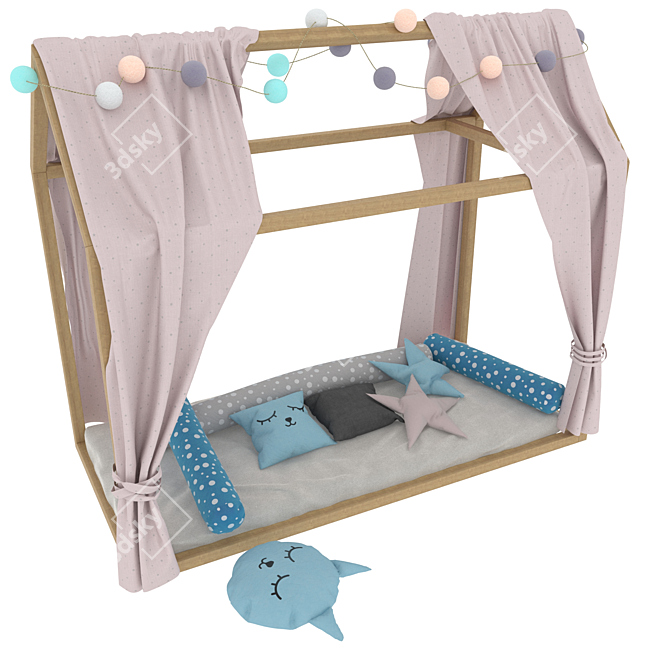 Children's Dream Bed House 3D model image 1