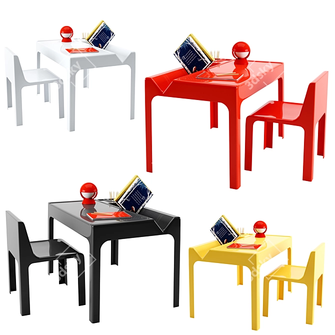 Roche-Bobois OZOO Kids Furniture Set 3D model image 2