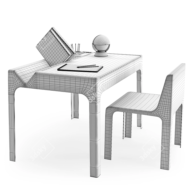 Roche-Bobois OZOO Kids Furniture Set 3D model image 4