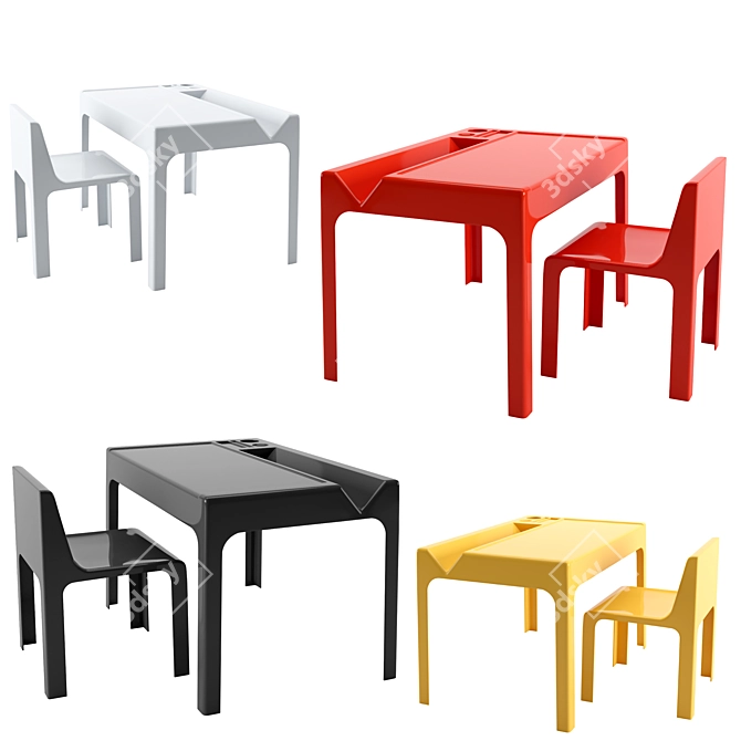 Roche-Bobois OZOO Kids Furniture Set 3D model image 7