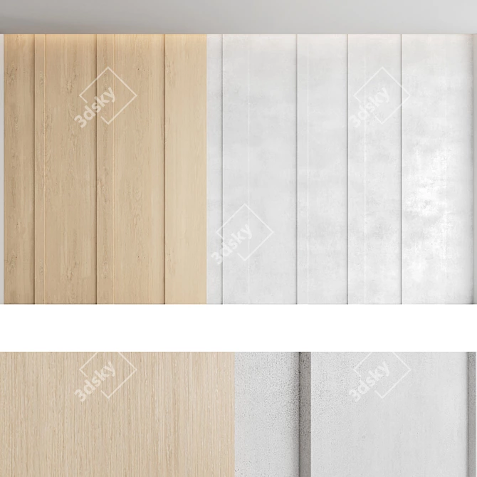 Decorative Panel Set 39 - High-Quality Texture, Seamless Design 3D model image 2