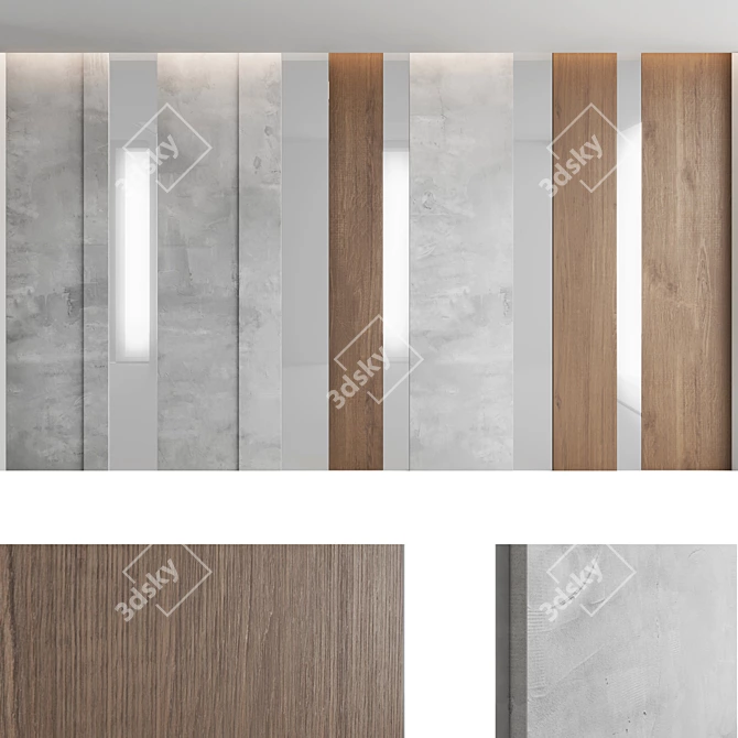 Decorative Panel Set 39 - High-Quality Texture, Seamless Design 3D model image 4