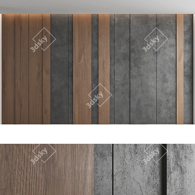 Decorative Panel Set 39 - High-Quality Texture, Seamless Design 3D model image 5