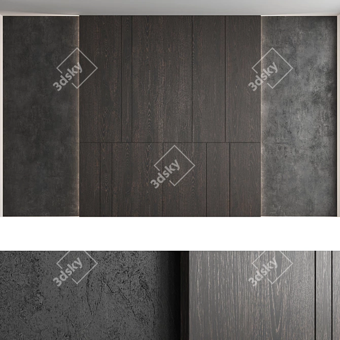 Decorative Wall Panel Set 3D model image 3