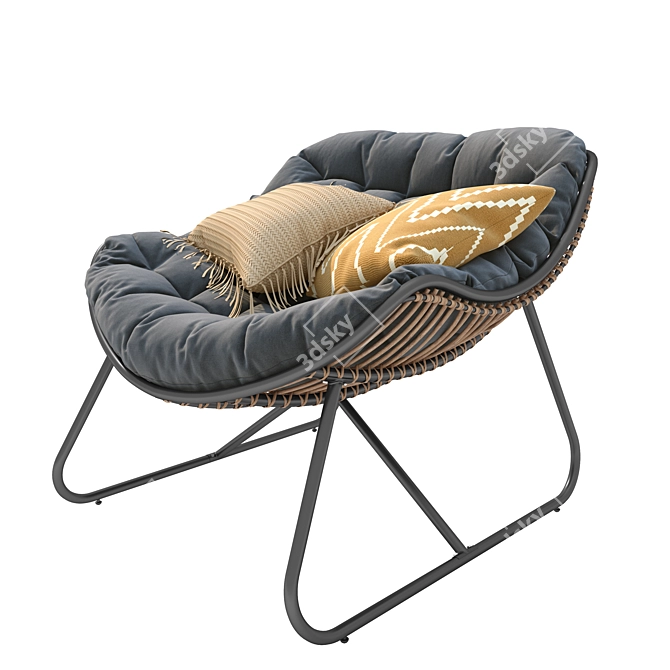 Carmen Lounge Chair: Your Outdoor Oasis 3D model image 1