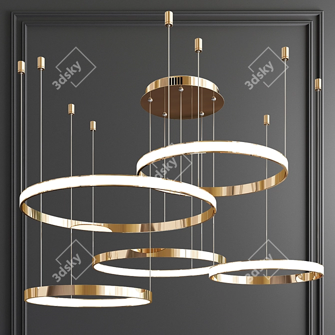 Stunning Ring Chandeliers - 3 Types 3D model image 2