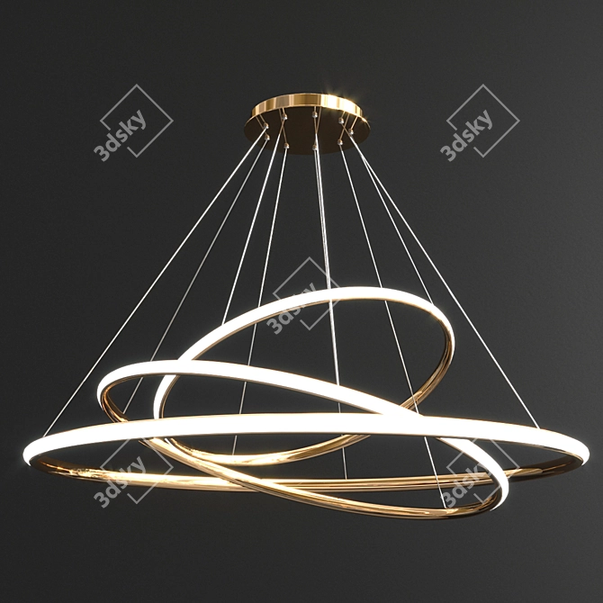 Stunning Ring Chandeliers - 3 Types 3D model image 4