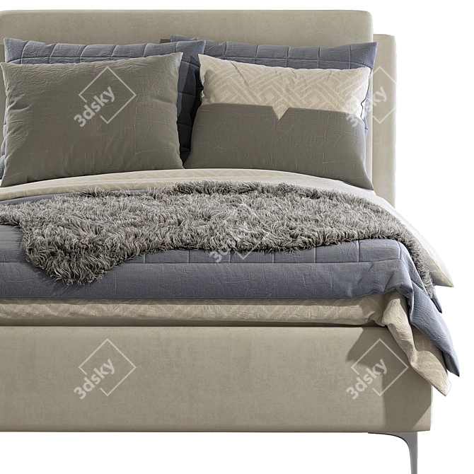 Modern Frick Basso Bed: Sleek and Stylish 3D model image 4