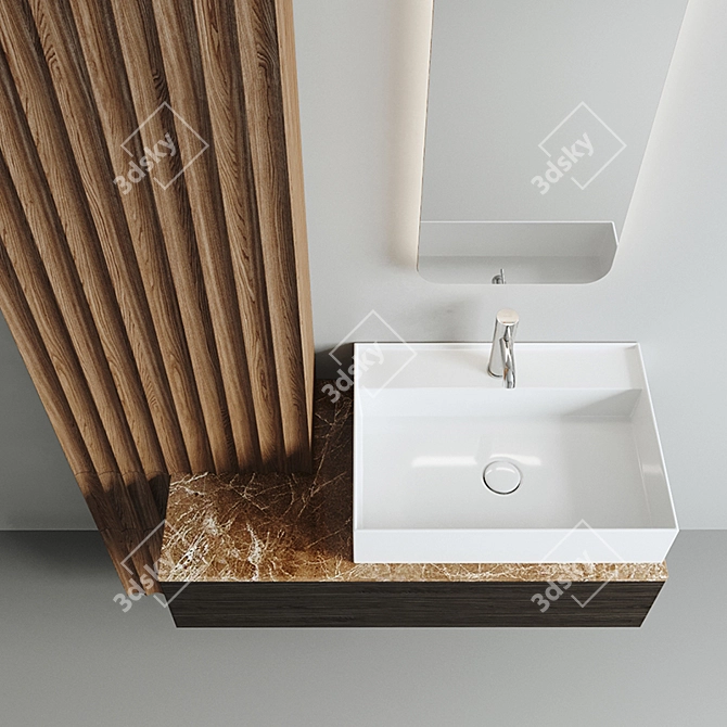 Alice Ceramica Bathroom Set 3D model image 3