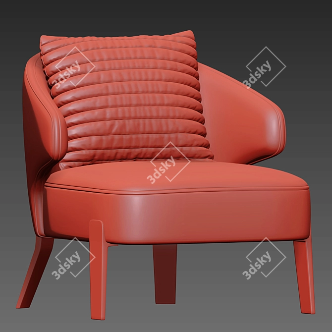 Sleek Comfort Embrace armchair 3D model image 4