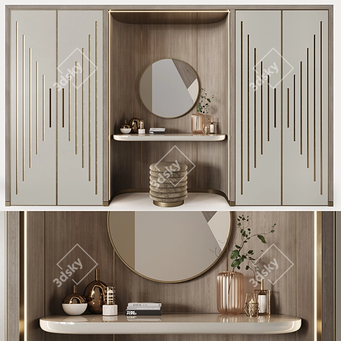 Handcrafted Art Deco Wardrobes 3D model image 1