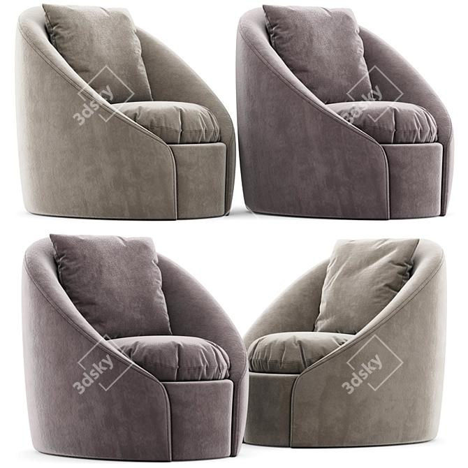 Elegant Instyle Chair 3D model image 1