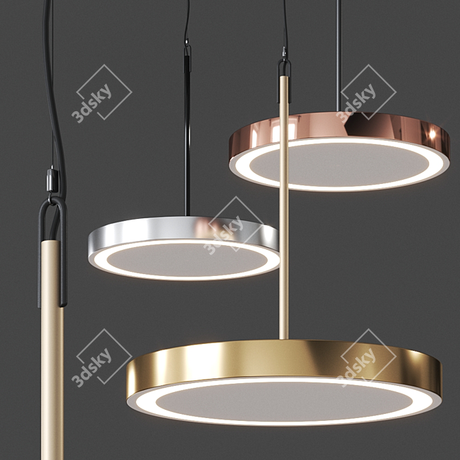 Elegant Perla Pendant by Neue Werkstatt 3D model image 3