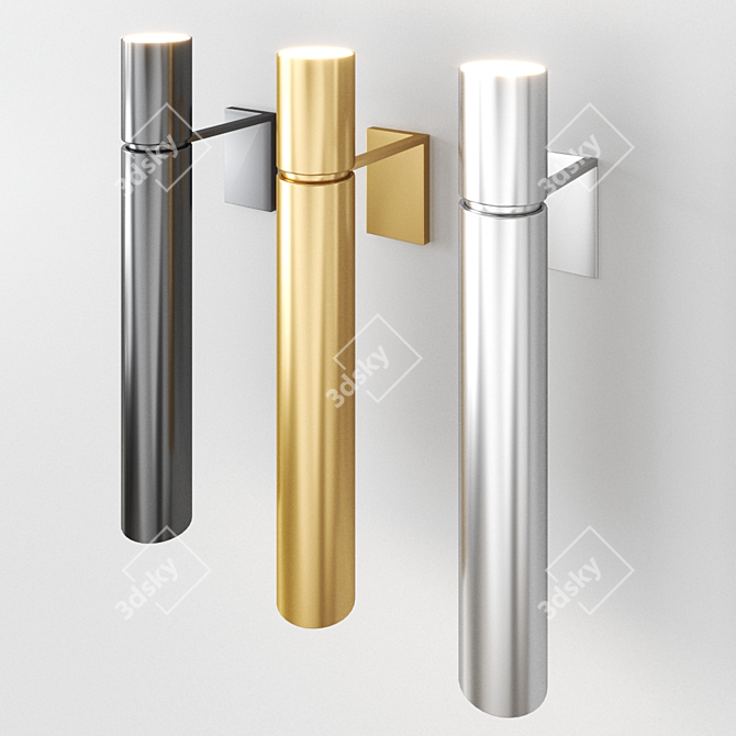 Sleek Italian Tubular Light 3D model image 1