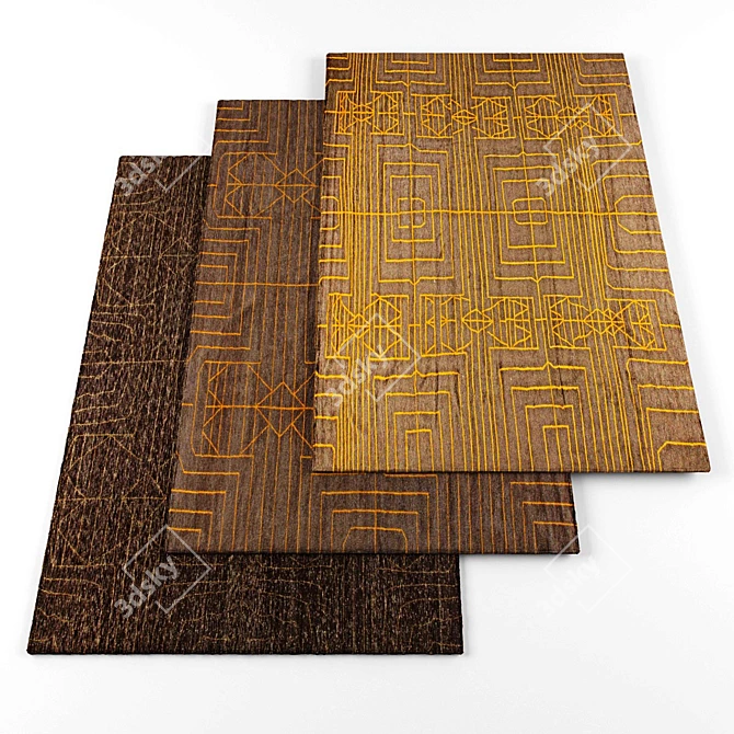 Textured Rug Collection 3D model image 1