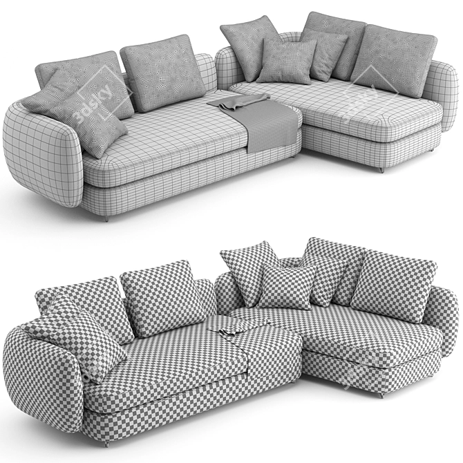 Luxurious Saint Germain Sofa 04 by Poliform 3D model image 2