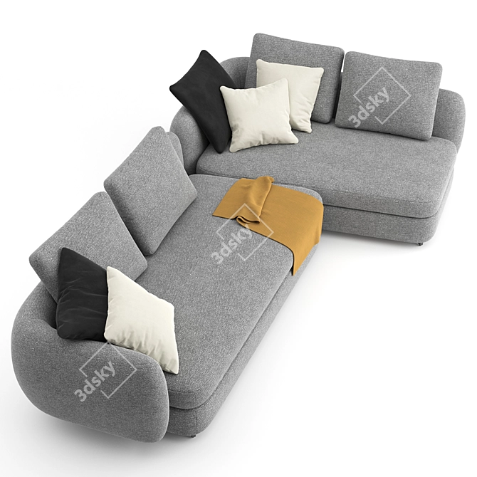 Luxurious Saint Germain Sofa 04 by Poliform 3D model image 5