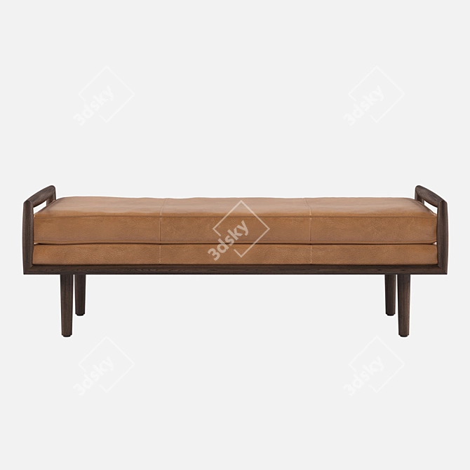 Ansa Charme Tan Bench: Stylish and Comfortable Seating Solution 3D model image 1