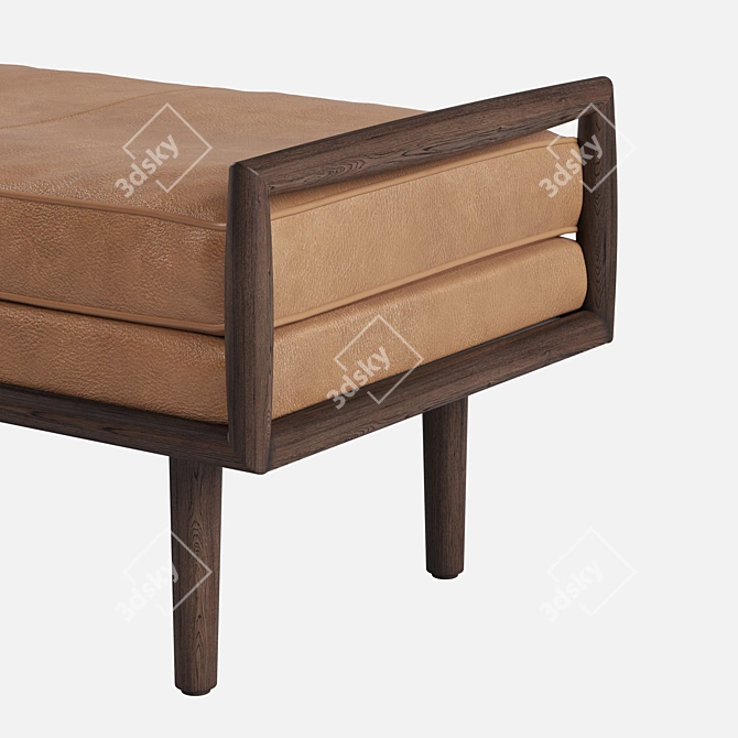 Ansa Charme Tan Bench: Stylish and Comfortable Seating Solution 3D model image 3