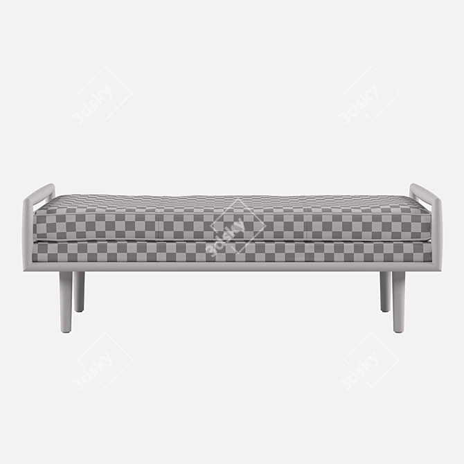 Ansa Charme Tan Bench: Stylish and Comfortable Seating Solution 3D model image 5