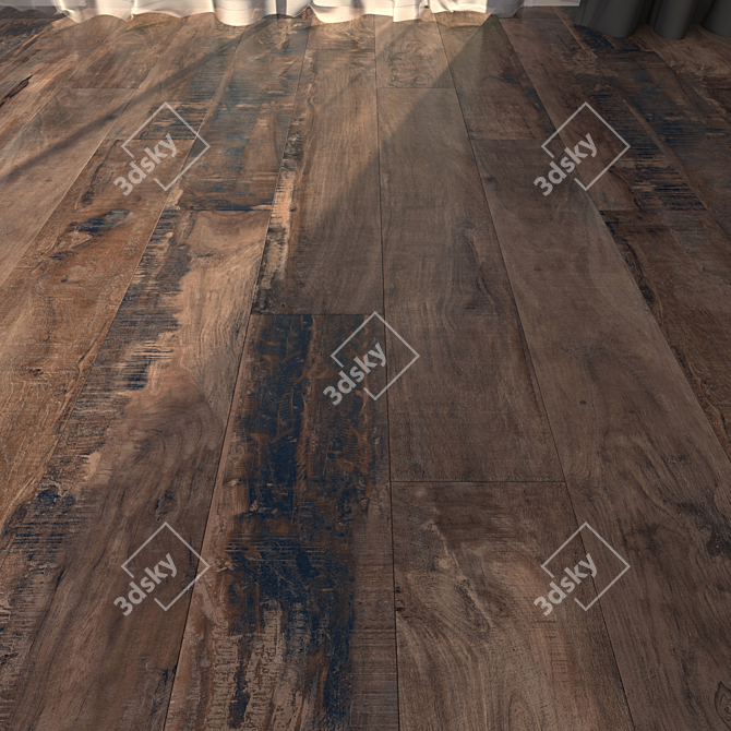 Smoked Dublin Parquet: Multi-Texture, High Definition 3D model image 1