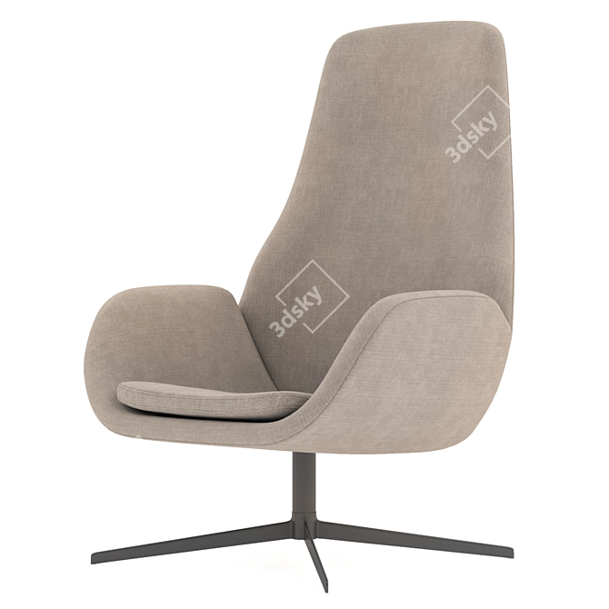 Comfy Swivel Armchair 3D model image 1