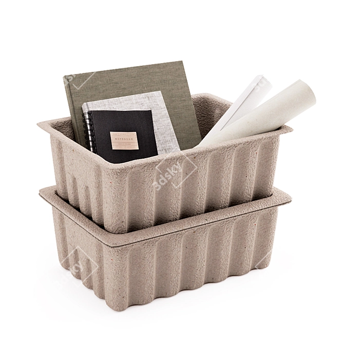 Eco-Friendly Paper Pulp Storage 3D model image 1