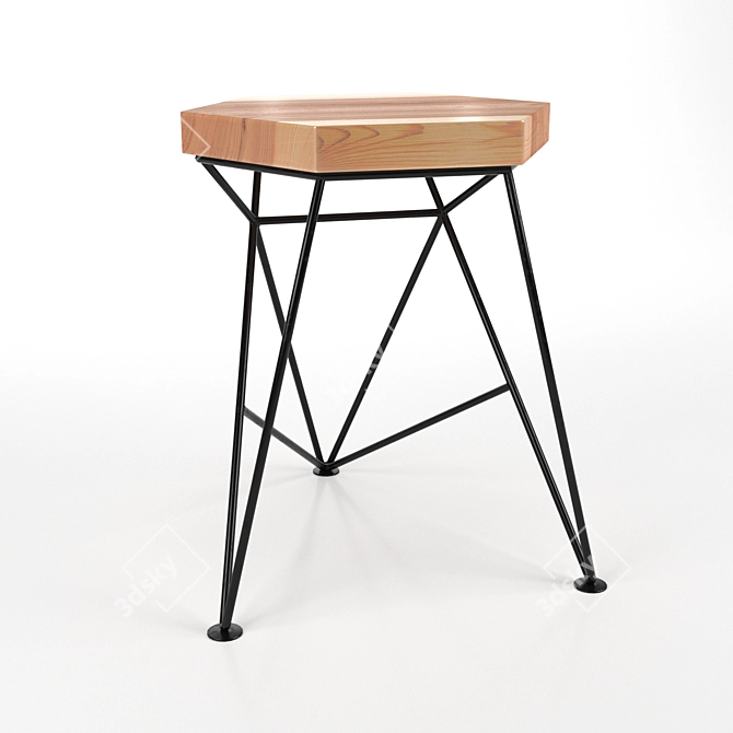 Spike Stool: Modern & Stylish 3D model image 1