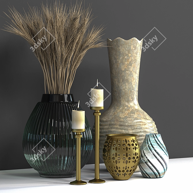 Elegant Decor Set 3D model image 3