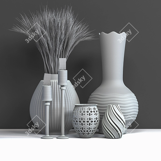 Elegant Decor Set 3D model image 5