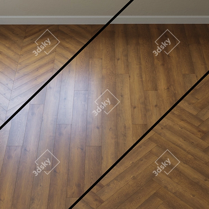 Nature Oak Bergamo Laminate 3D model image 1