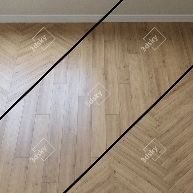 Harmony Oak Laminate Flooring 3D model image 1