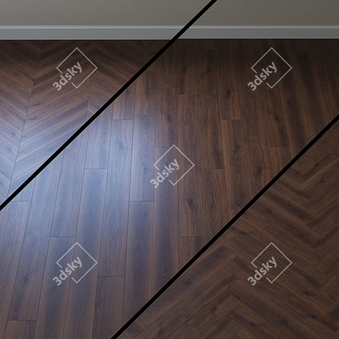 Smoky Oak Contour Laminate 3D model image 1